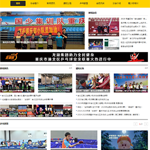 渝北网站建设平面设计案例作品重庆市渝北区乒乓球协会